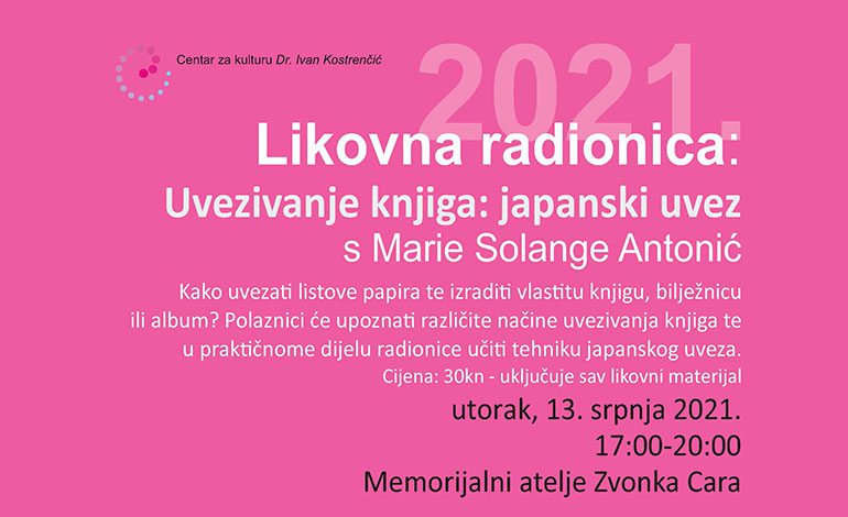  Sutra – radionica japanskog uveza u Memorijalnom ateljeu Zvonka Cara