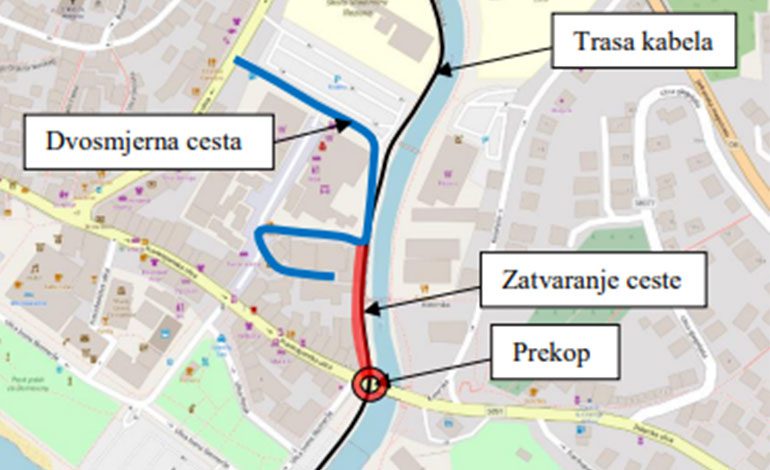 Radovi na prekopu Frankopanske ulice u Crikvenici