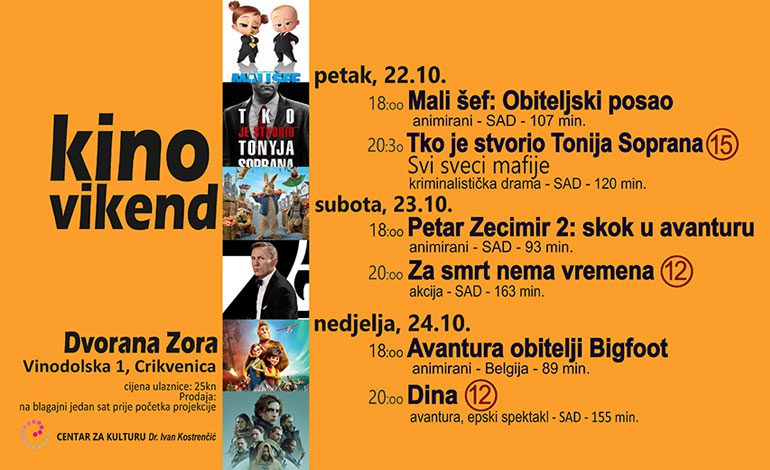  Kino-vikend u dvorani Zora