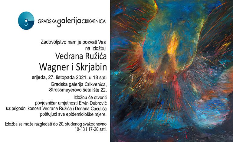  U srijedu, 27.10. izložba Vedrana Ružića u Gradskoj galeriji Crikvenica
