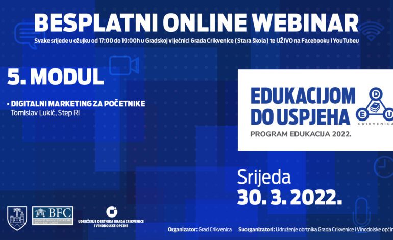 Zadnja edukacija u sklopu projekta “Edukacijom do uspjeha”