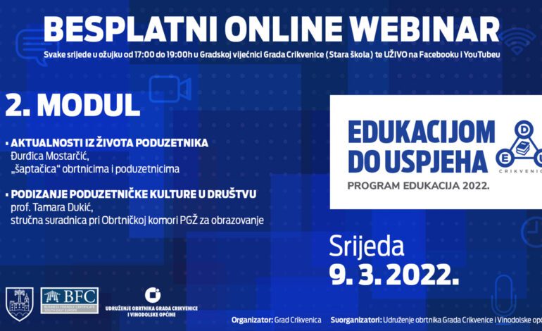  Druga edukacija u sklopu projekta “Edukacijom do uspjeha”