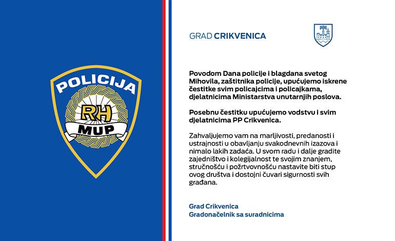  Čestitke za Dan policije