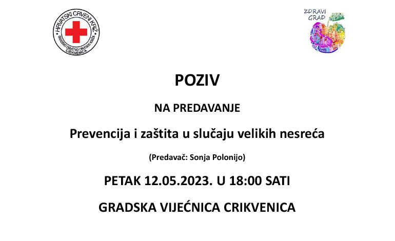  Najava predavanja Crvenog križa