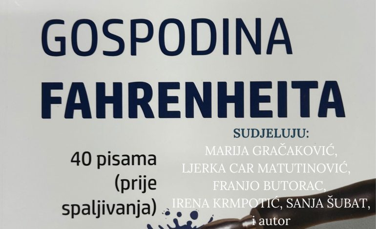  Predstavljanje knjige pisca i novinara Franje Deranje “Feniks gospodina Fahrenheita”