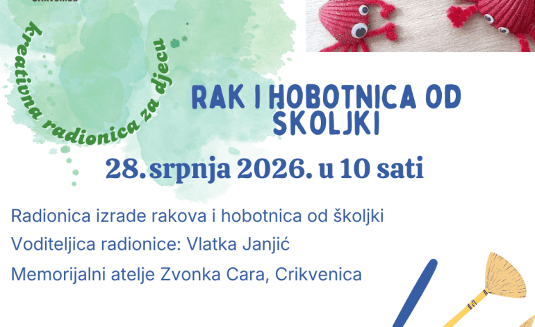 Dječja kreativna radionica – Rak i hobotnica od školjki