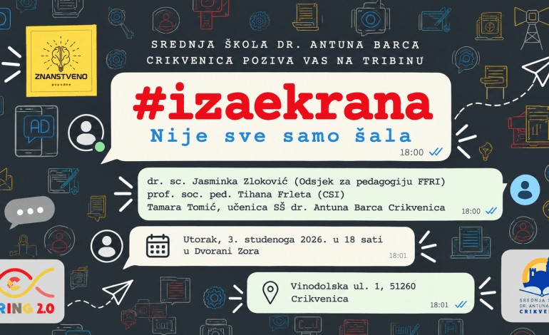 #iza ekrana – Nije sve samo šala! Javna tribina o nasilju među mladima u Crikvenici