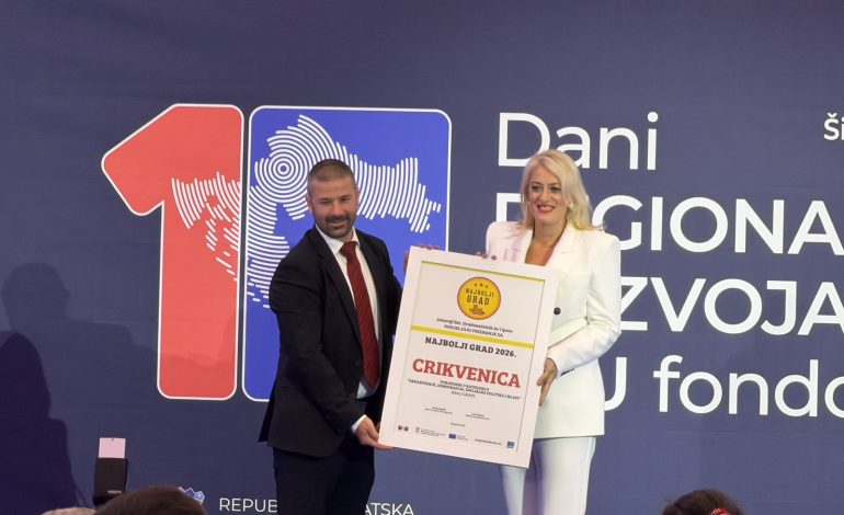 Potvrda kvalitetnog rada – Crikvenica ponovno najbolji mali grad za obrazovanje, demografiju i mlade